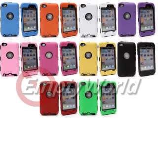 NEW FULL BODY RUGGED SHELL CASE FOR IPOD TOUCH 4 4TH 4G  