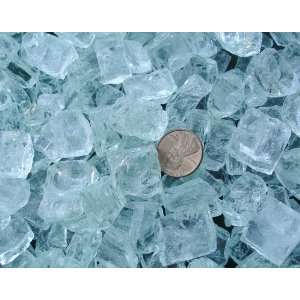  Fireplace Fire Pit Glass, Chunky 3/4 Clear with slight 