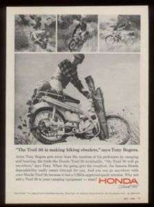 1966 Honda Trail 90 motorcycle photo print ad  