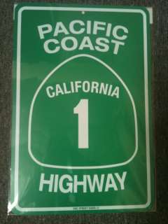 18 x 12 aluminum surf sign pacific coast highway us 1 brand new sealed