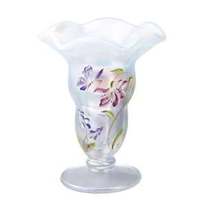  Fenton Art Glass   7 1/2 Stargazer Butterfly on French 