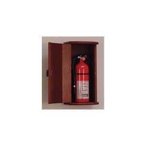  Wooden Mallet Fire Extinguisher Cabinet in Dark Red 