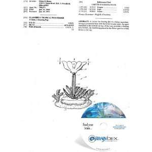  NEW Patent CD for CLAMSHELL TROPICAL FISH FEEDER 