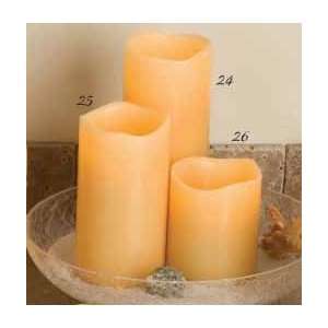 Gerson 33081 3 x 8 inch Flameless LED Candle with Wax Melted Edge 