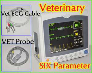 Vet veterinary Patient Monitor ECG,NIBP,SPO2,TEMP,RESP  
