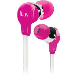  Pink Comfort Earphones with Flat Wire CL4085 Electronics