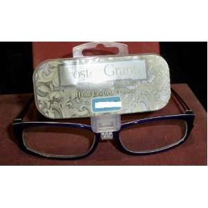 00   Foster Grant Blue w/ zebra inside Framed Womans Reading Glasses 