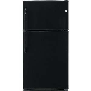  GE Black Top Freezer Freestanding Refrigerator GTS21KBXBB 