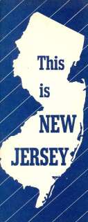 Vintage Brochure NEW JERSEY Facts Lore Circa 1940s  