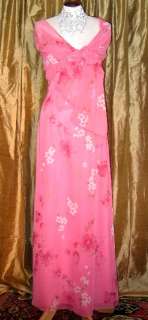 NWT Jessica McClintock Chiffon Coral Floral Dress 2  
