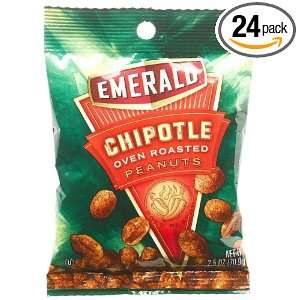 Emerald Nuts Chipotle Oven Roasted Peanuts, 2.5 Ounce Packages (Pack 