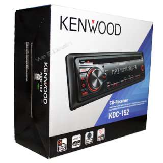 NEW Kenwood KDC 152 Car Audio CD Player/Receiver In Dash /WMA Front 