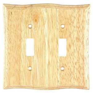    GE 51150 Light Wood Double Switch Wall Plate