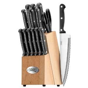   International Traditions 14 Piece Knife Set with Block, Natural  
