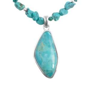  Barse Sterling Silver Turquoise Pendant Necklace Jewelry