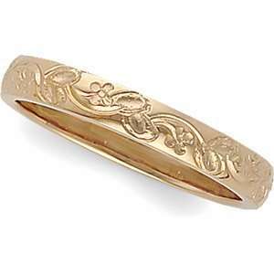  IceCarats Designer Jewelry Gift 14K Rose Gold Wedding Band Ring Ring 