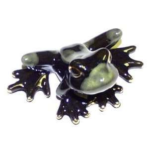  Green/Black Baby Frog ~ 4.5 Inch
