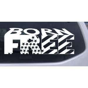  Born Free Car Window Wall Laptop Decal Sticker    White 