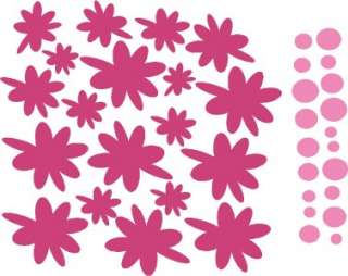 Flowers Girls Teen Room Vinyl Wall Stickers Decals Rub  