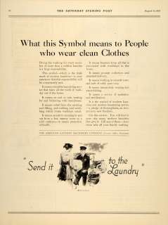 1921 Ad American Laundry Machine Washing Clothing   ORIGINAL 