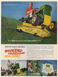 1967 John Deere 112 Lawn and Garden Tractor Cut Extra Wide Swath Print 