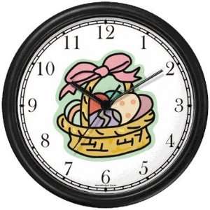  Easter Egg Basket Easter Theme Wall Clock by WatchBuddy 