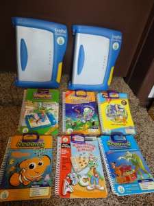 Huge lot 4 Leap Frog leap Pad systems 21 books and Cartridges 2 cases 