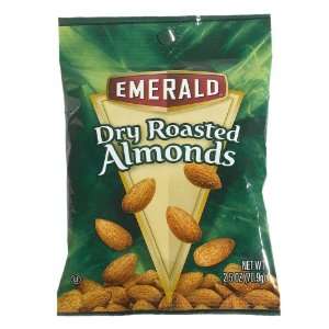 Emerald Nuts Dry Roasted Almonds, 2.5 Ounce Bags (Pack of 12)  