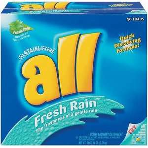  All Powder Laundry Detergent, Fresh Rain, 40 Loads 