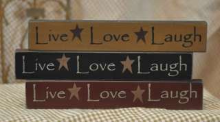 Mini Wood Live Love Laugh Decorative Tabletop Block Signs Assorted 