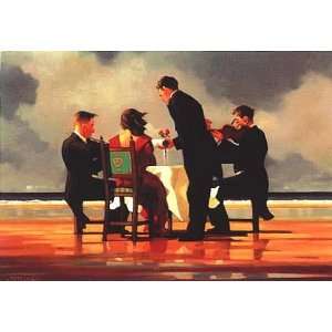 Jack Vettriano 34.75W by 27.5H  Elegy for a Dead Admiral CANVAS 