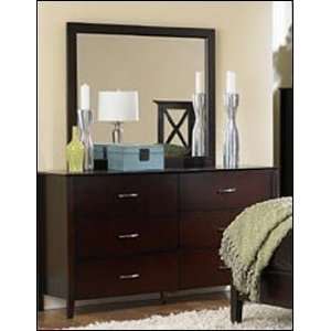   Dresser and Mirror in Merlot Finish By Homelegance