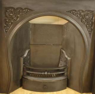 Stunning Victorian Slate and Cast Iron Fireplace Mantel  