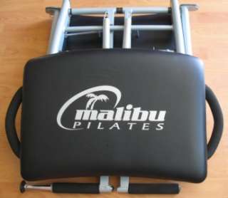 Malibu Pilates Chair 3 DVDs (2 are new) Wall Poster & Handles   Very 