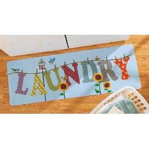  Laundry Clothesline Country Design Runner Rug