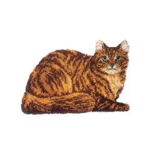    Craftways Tabby Cat Shaped Rug Latch Hook Kit
