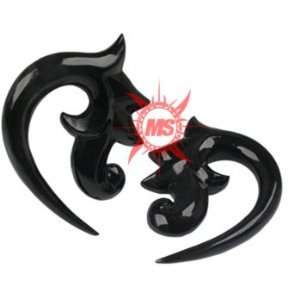    Black Horn Organic Hanger Ear PAIR Plugs 10g 10 gauge Jewelry
