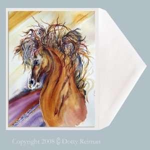  Western Horse Greeting Card Art 5 x 7 inch print of Rein 