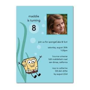  Invitations   Spongebob Squarepants Sweetly Swimming By Nickelodeon