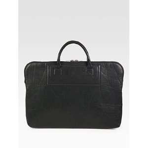  Rick Owens Leather Briefcase   Black