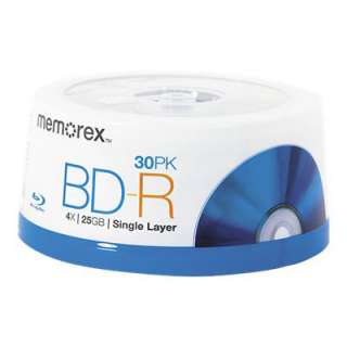 Memorex 98499 25GB 4X BD R 30 Packs Spindle Disc  
