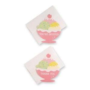 ice cream invitations & thank you notes (set of 8)