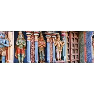  of Hindu Gods Carved in a Temple, Tiruchirapalli, Tamil Nadu, India 
