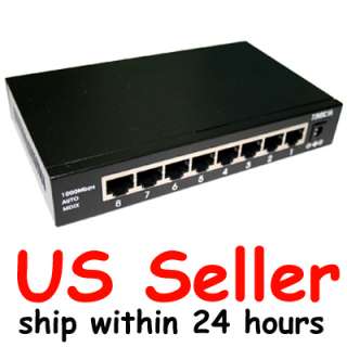 Fast 8 Port 10/100 Mbps Ethernet Hub RJ45 LAN Network Switch  