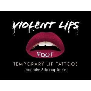  Violent Lips   The Plum Pout   Set of 3 Temporary Lip 