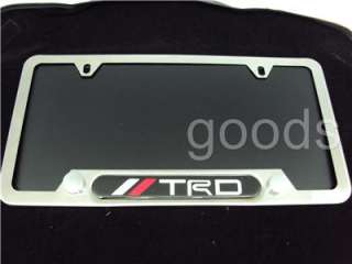 toyota TRD badge Stainless Steel License Plate Frame  