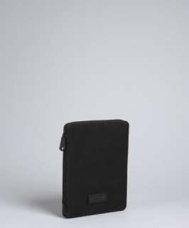 Ben Minkoff black fabric logo iPad zip case