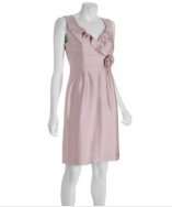 style #318792101 light pink shantung sleeveless ruffle rose dress