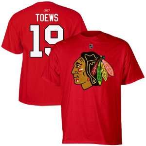 Mens Chicago Blackhawks #19 Jonathan Toews Mesh Name & Number Tshirt
