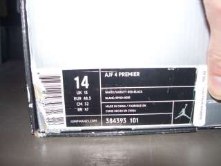 Nike Air Jordan Fusion AJF 4 IV Premier White Red Black 14 force 1 